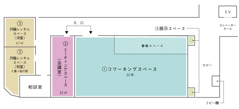 アクセス フロアマップ きよせコワーキングスペース ことりば